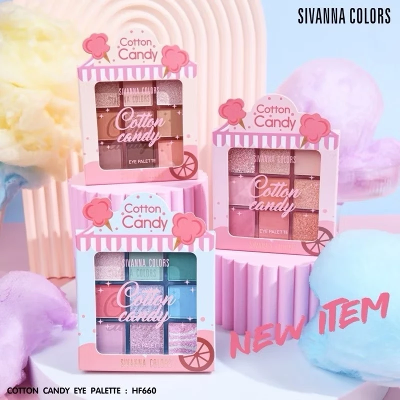 HF660 ซีเวนน่า คัลเลอร์ส คอตตอน แคนดี้ อาย พาเลทท์ SIVANNA COLORS COTTON CANDY EYE PALETTE